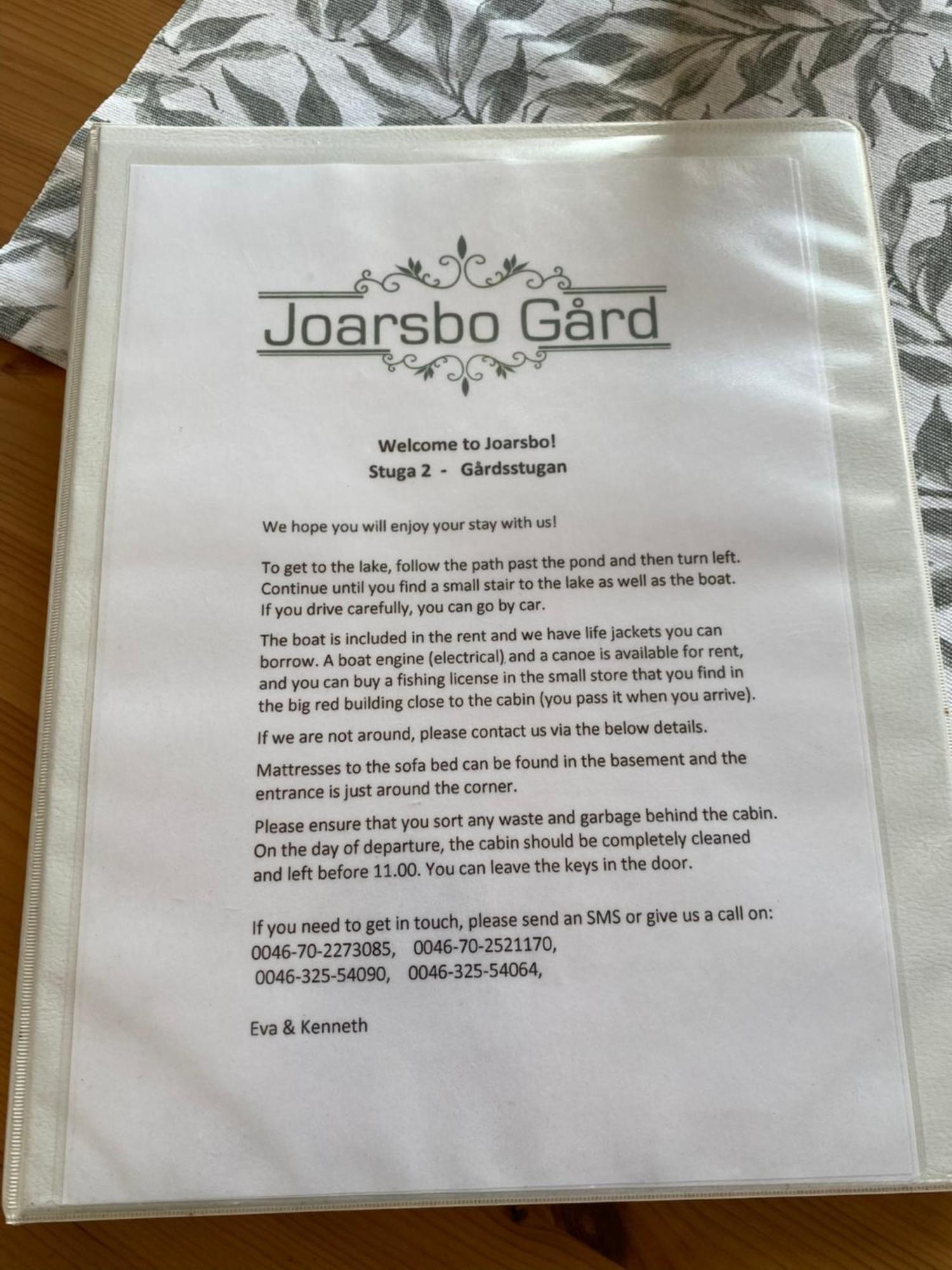 Joarsbo, Stuga 2, Gardsstugan Kalv Exterior foto